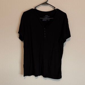 Little Sleepies Black Short-Sleeve pajama Tee